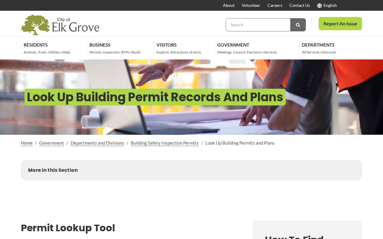 Elk Grove people search building permit lookup