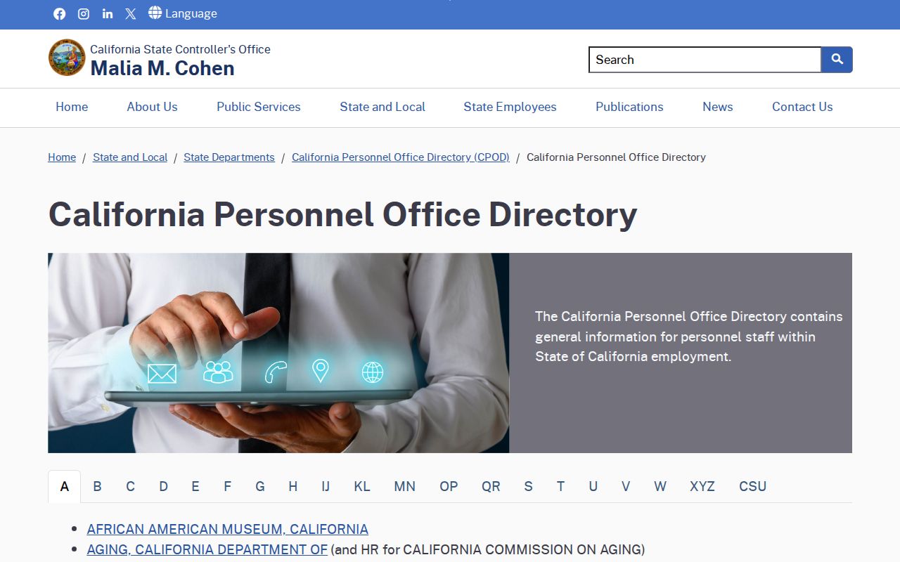Elk Grove people directories California Personnel Office Directory index