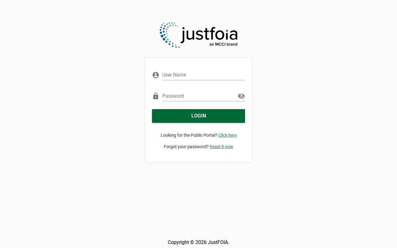 Elk Grove public records JustFOIA records portal